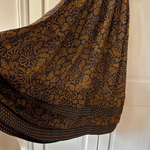 NEW ULLA JOHNSON Mika Dress in Hemlock Midi Size 8 Patterned Shoulder Tie Dress - Picture 13 of 16